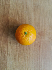 orange on wood