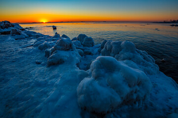 Natural Beach Scenery, Qinhuangdao City, China