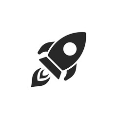 Isolated rocket vector icon. Start sign. Startup logo.