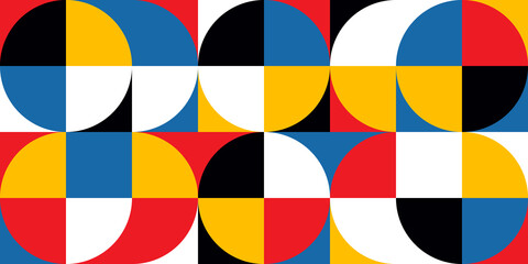 Abstract geometric pattern vector design. Bauhaus style background..
