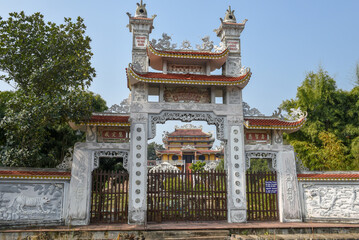 Obraz premium Vietnamese Buddhist monastery at the monastic zone of Lumbini on Nepal