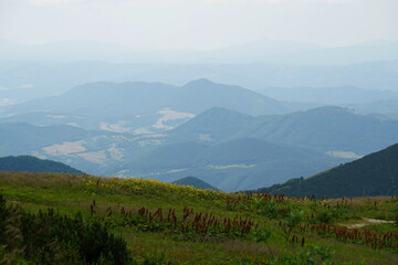 Fototapeta premium Landscape with blue Mala Fatra mountains in Slovakia