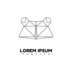 Naklejka premium frog geometry vector design template illustration