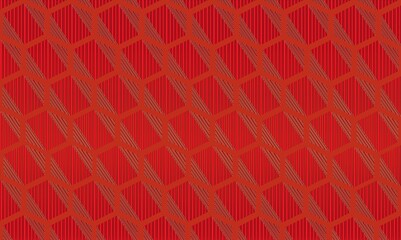 Formal hexagon with horizontal and vertical stripes. 3d Hexagon line pattern.  leheriya styles for textile and texture.