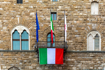 flag of italy, firenze and europe