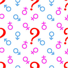 boy or girl gender symbol sign pattern