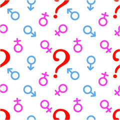 Obraz premium boy or girl gender symbol sign pattern