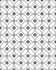 Naklejka premium small flower in circle seamless pattern