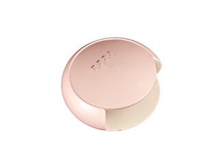 Pink round UV lamp for drying manicure isolated on a white background