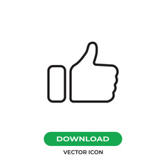 Thumbs up icon vector. Like sign