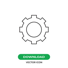 Gear icon vector. Cogwheel sign