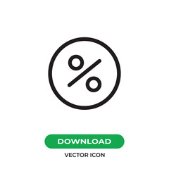 Naklejka premium Percent icon vector. Percentage sign