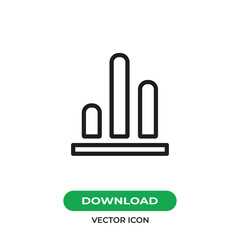 Graphic icon vector. Chart sign