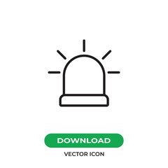 Siren icon vector. Emergency sign
