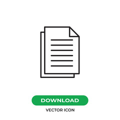 Document icon vector. File sign