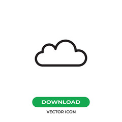 Cloud icon vector. Weather sign