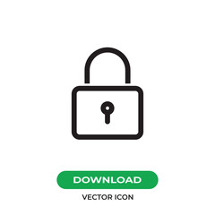 Lock icon vector. Padlock sign