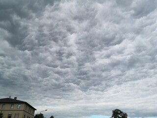 storm clouds over the city