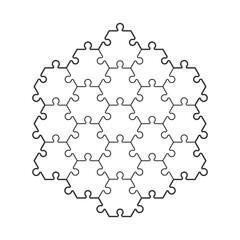 Backgriound hexahedron puzzle pattern. Hexagon puzzle piece wallpaper template. banner presentation.