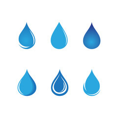 Set of Water drop Logo Template vector illustration