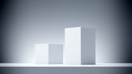 Two cubes for product showcase and presentation
