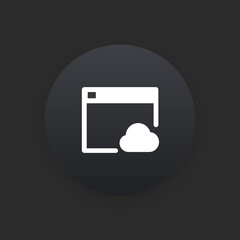 Cloud Browsing -  Matte Black Web Button