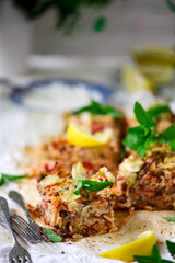 turkish cabbage casserole with minced meat