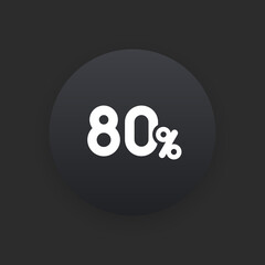 80% -  Matte Black Web Button