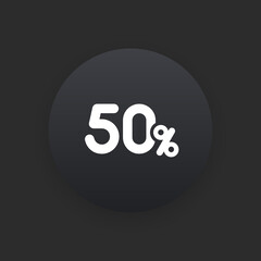 50% -  Matte Black Web Button