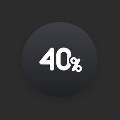 40% -  Matte Black Web Button