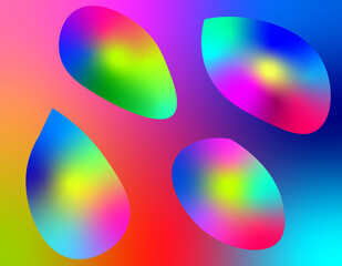 3d Rendering Abstract Multicolor Smooth Gradient In Background And In Object. Attractive trendy multicolor gradient background for resin based floor 3d texture, colored stained glass door window