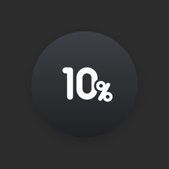 10% -  Matte Black Web Button