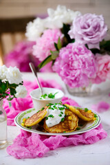 vegan Corn fritters...style rustic