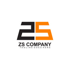 ZS letter initial logo design tempalate