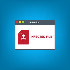 Alert notification. Malware concept, spam data fraud, internet error, insecure connection,online scam, virus.