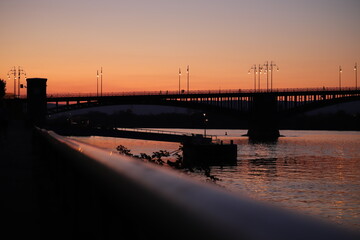 bridge at sunset