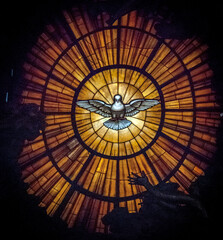 Holy spirit stained glass