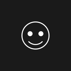 Happy smile face emoticon vector icon. Smile emoji symbol modern simple vector icon for website or mobile app
