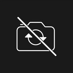 Flip camera off icon. Rotate camera symbol modern, simple, vector, icon for website design, mobile app, ui. Vector Illustration