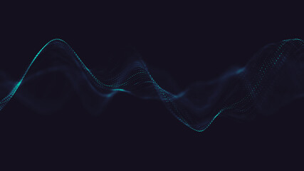 Abstract polygonal space low poly dark background with connecting dots and lines.