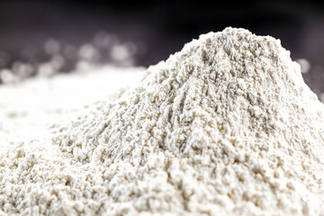 Kaolin is a mineral of inorganic constitution, chemically inert, extracted from deposits and processed in different granulometric bands. Used in the food, paper and paints industry - obrazy, fototapety, plakaty