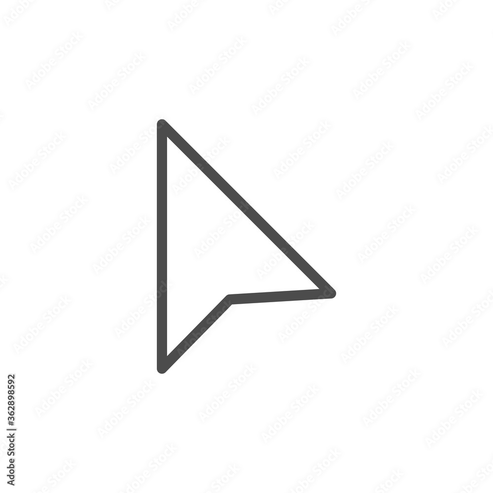 Fototapete Selection tool icon. Selection triangle symbol modern simple vector icon for website or mobile app