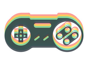 Video game controller icon.Joystick, game play icon
