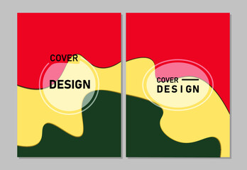 Cover design modern template paper cut design abstract background