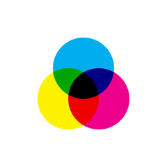 CMYK color palette vector design template