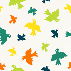 Birds seamless vector pattern