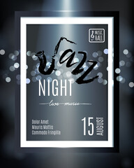 Jazz event vector poster template