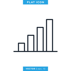 Finance, Chart, Business Growth, Analytic Icon Vector Design Template