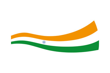 flag of india on white background
