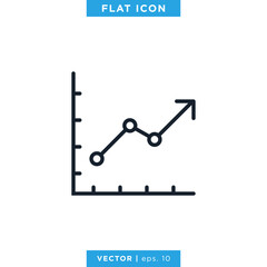 Finance, Chart, Business Growth, Analytic Icon Vector Design Template